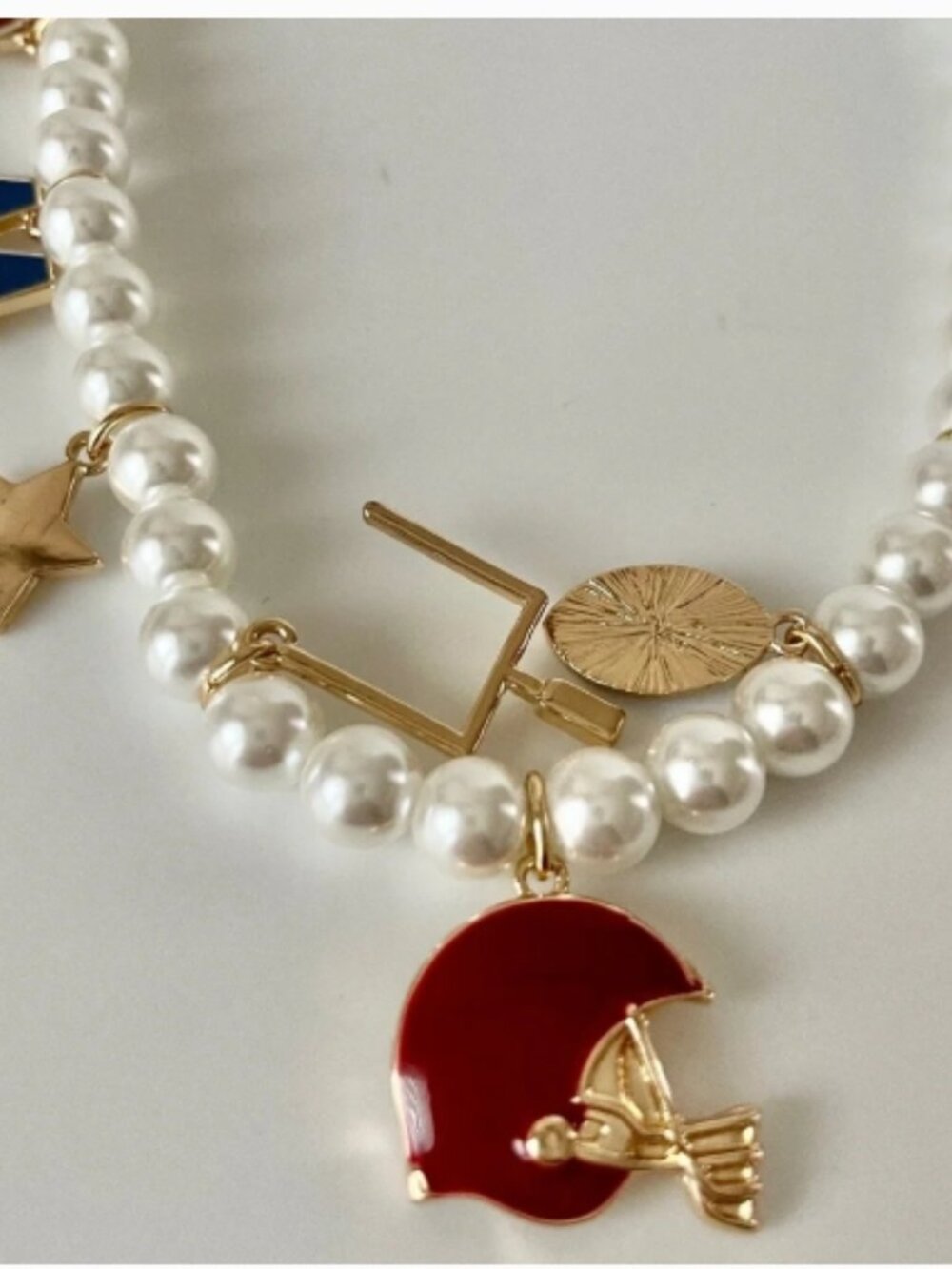 NWT Anthropologie Icon Pearl Football Purse Charm - Picture 5 of 11